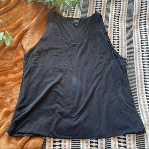 Eileen Fisher 100% silk tank top black XL